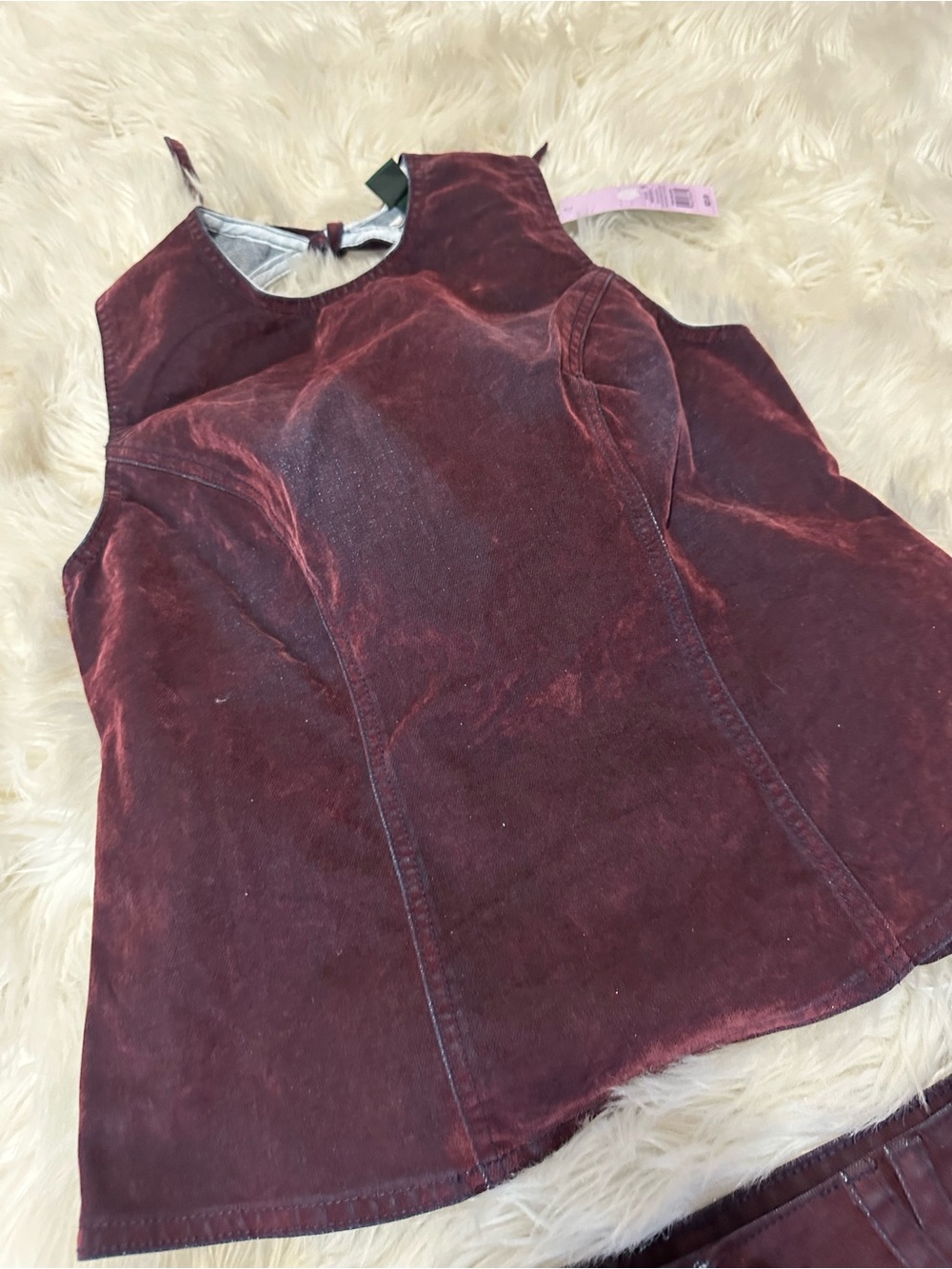 NWT wild fable Burgundy Two-Piece Skirt (4) & Top (small) set - Picture 3 of 6